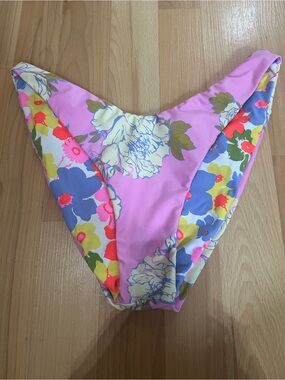 Maaji reversible Pink Floral Bikini Bottoms